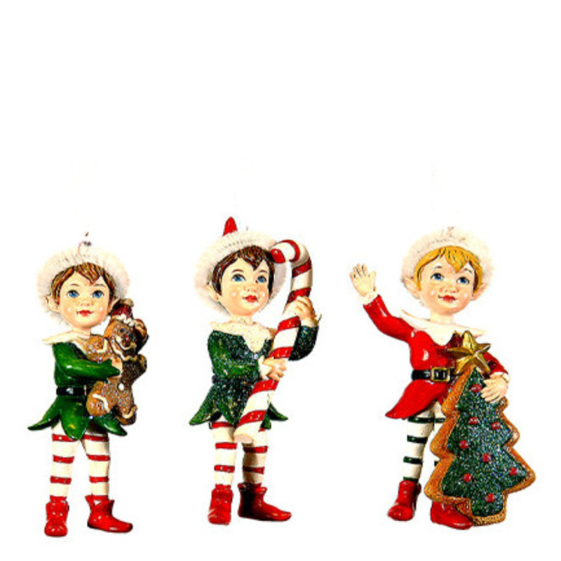 CHILDREN WITH ELFS CLOTHES ORNAMENT
