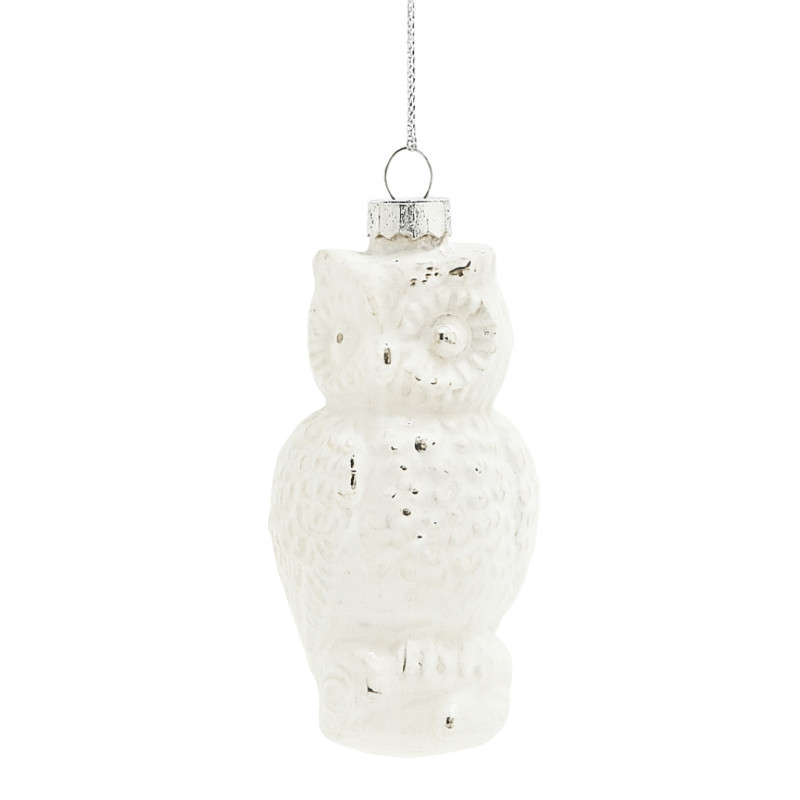 WHITE OWL ORNAMENT