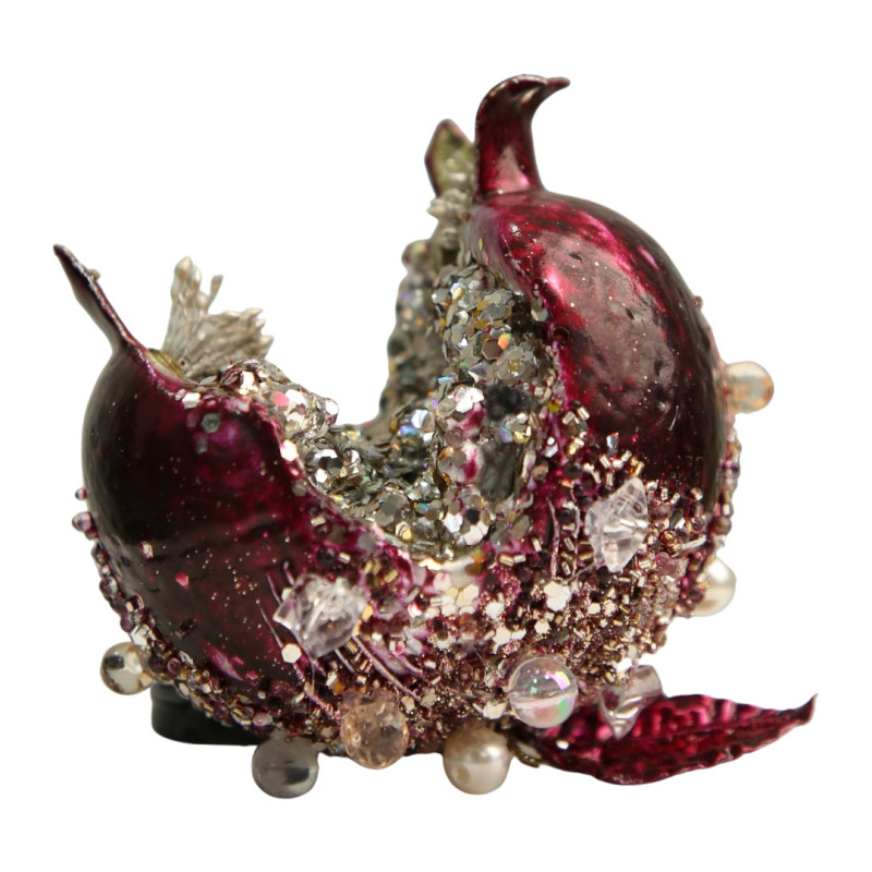 FESTIVE BURGUNDY POMEGRANATE ORANMENT