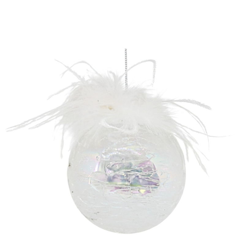 TRANSPARENT BALL WITH FEATHER