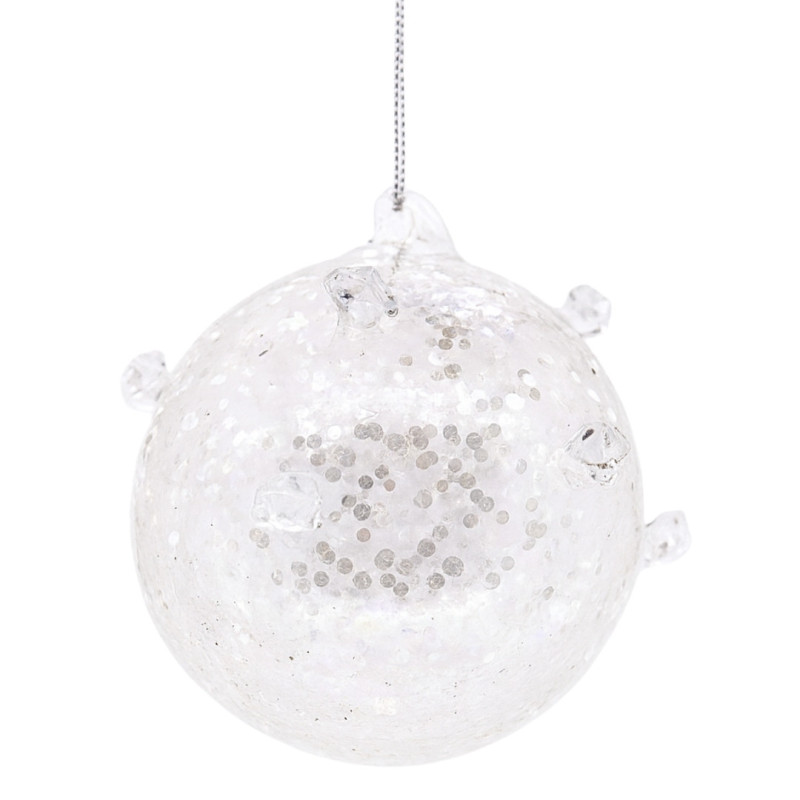 TRANSPARENT BALL WITH CRISTALS