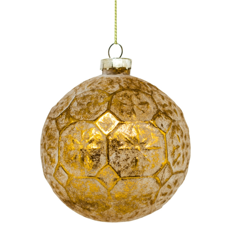 GLASS BALL WITH SNOWFLAKES