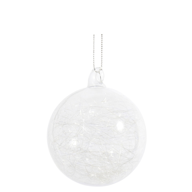 GLASSY BALL WITH THREADS