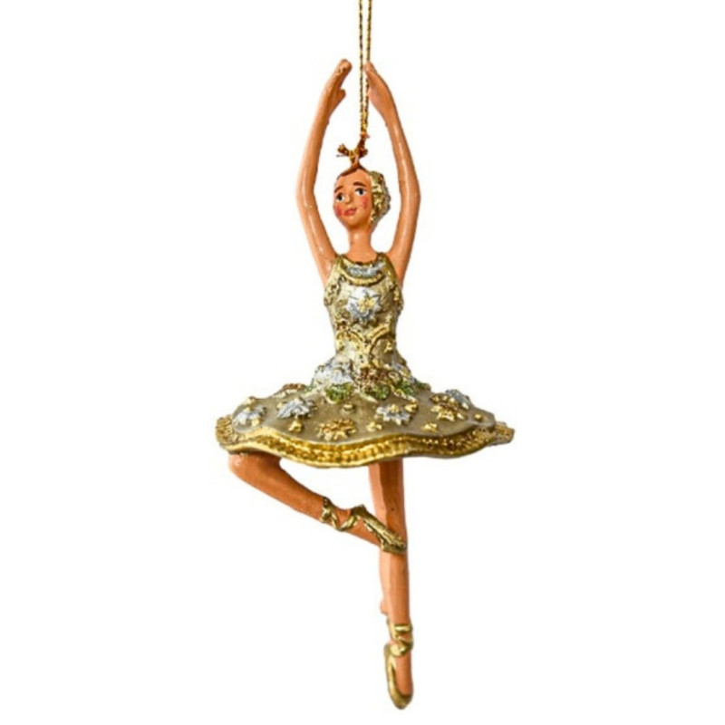 CHAMPAGNE BALLERINA BARNADE ORNAMENT