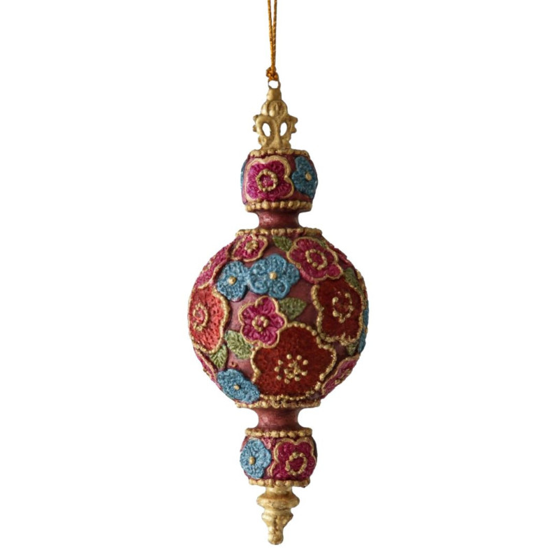 ROSEBLOOM FLOWER BALL ORNAMENT