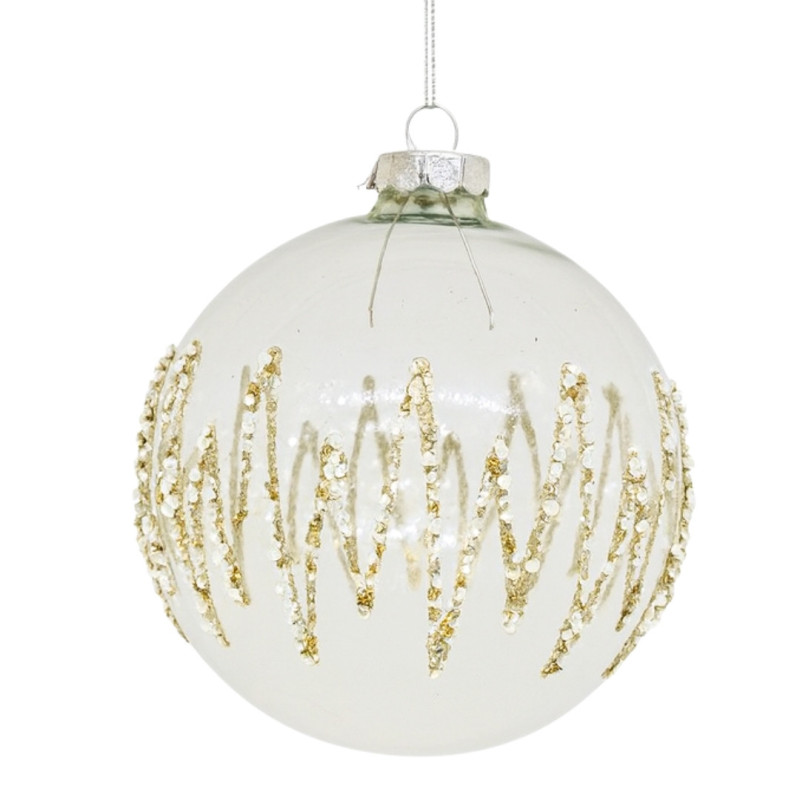 CHISTMAS BALL WITH GLITTER M