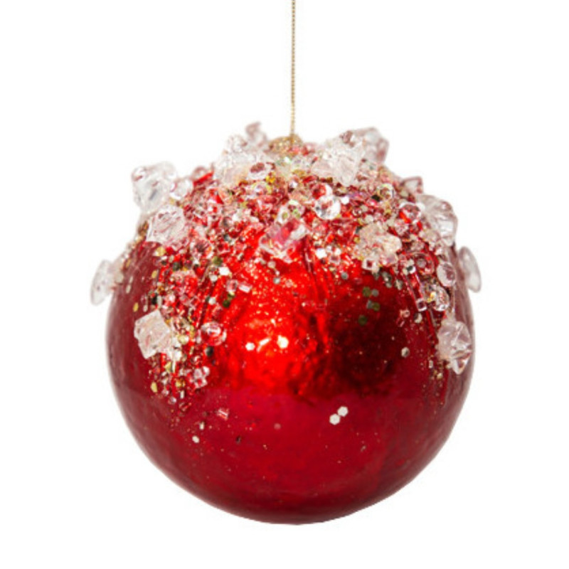 RED BALL WITH CRYSTALS S