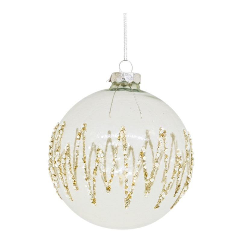 CHISTMAS BALL WITH GLITTER S
