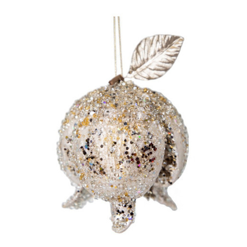 SILVER POMEGRANATE WITH SPARKLES