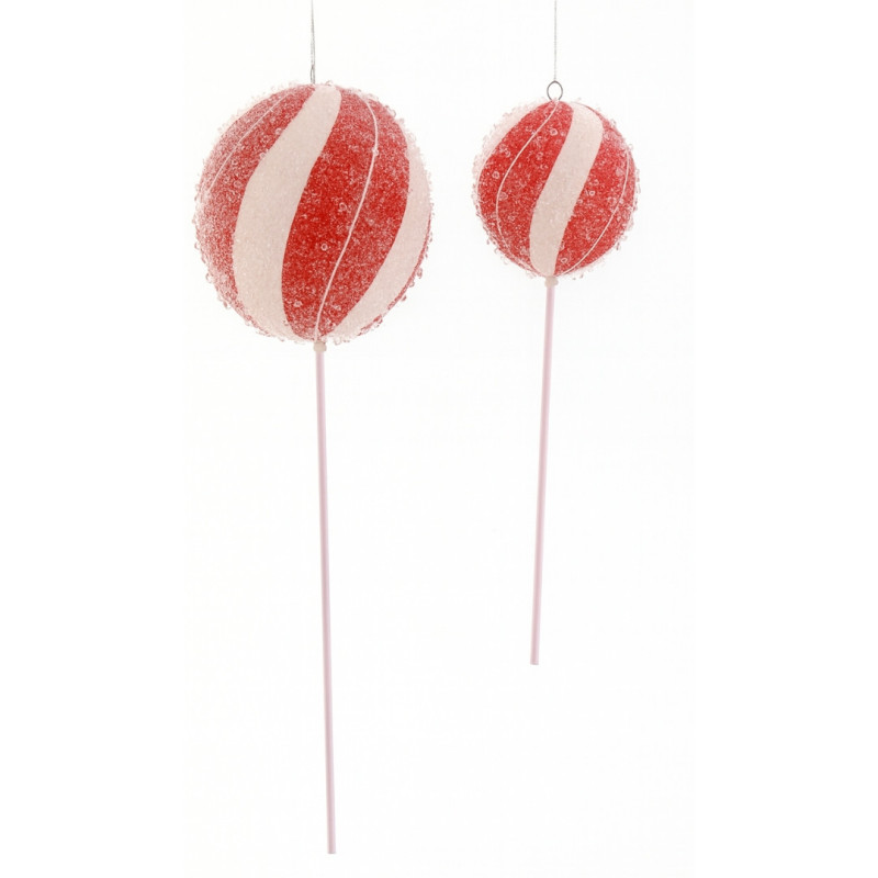 PLASTIC LOLLYPOP WITH BEADS ORANMENT