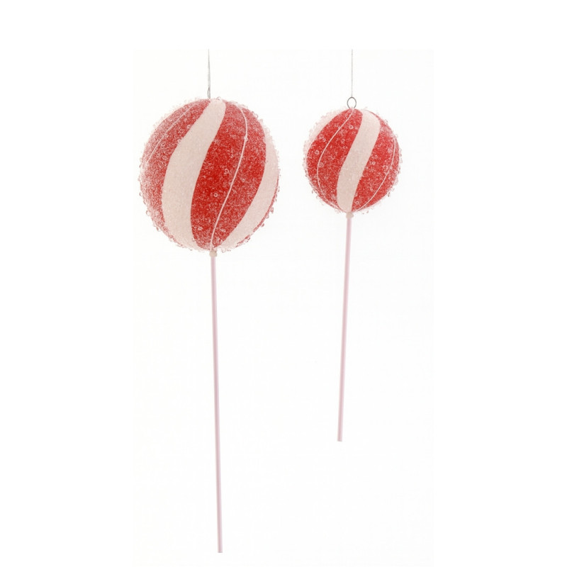 PLASTIC LOLLYPOP WITH BEADS ORANMENT