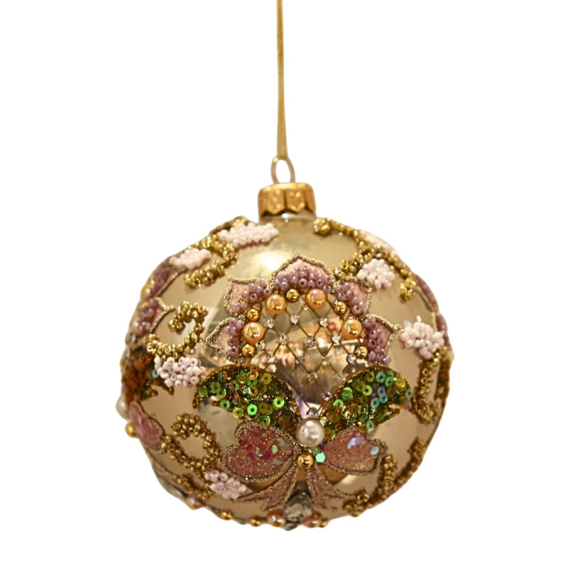 PINK & GOLD BUTTERFLY ORNAMENT