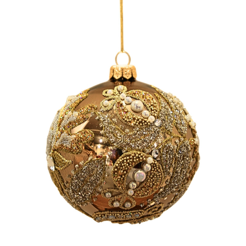 GOLD ORNAMENT WITH CRYSTALS