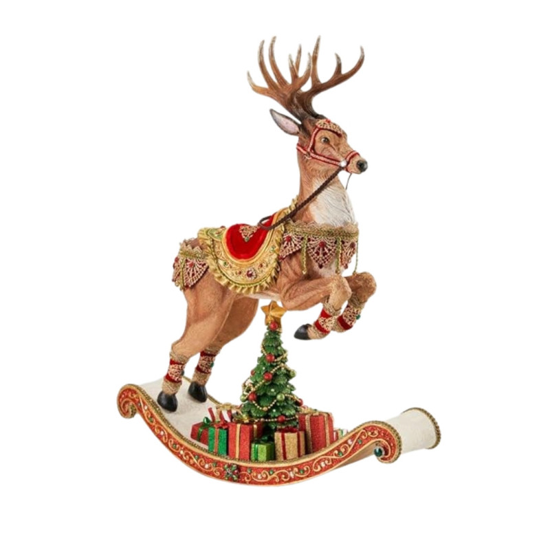 BROWN DEER WITH SLED