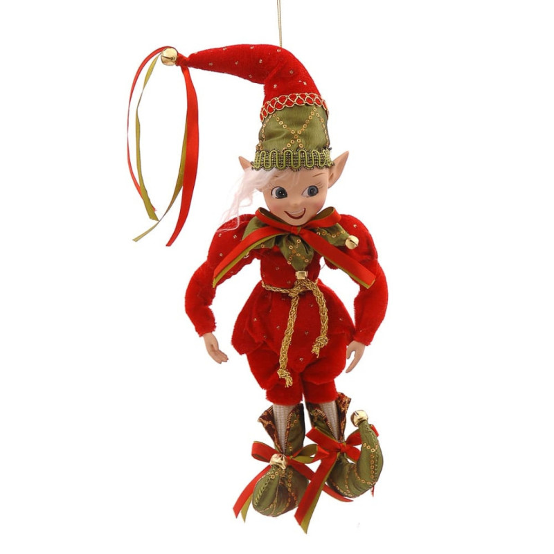 ELF GREEN/RED ORNAMENT