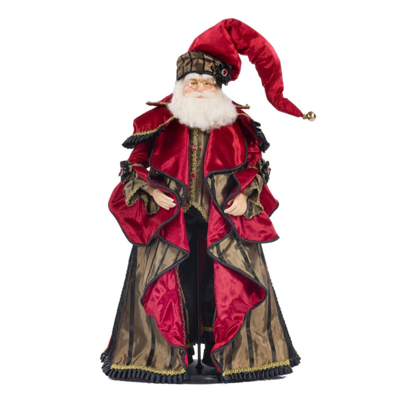 SANTA WITH RED/BROWN CAPE