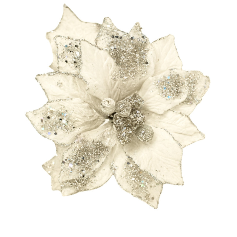 WHITE POINSETTIA FLOWER M