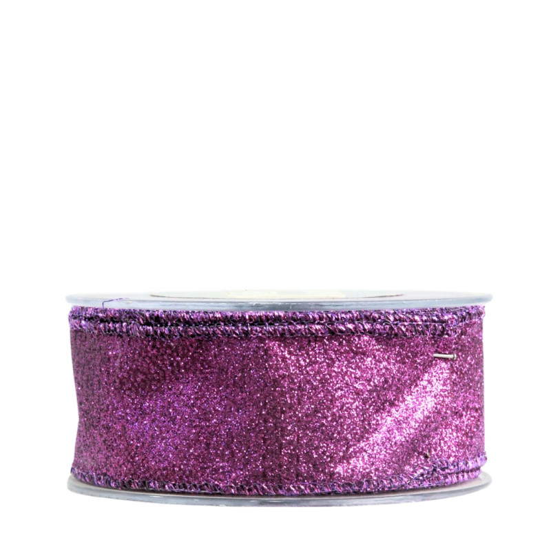 PURPLE SPARKLES RIBBON 5cm