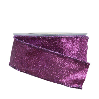 PURPLE SPARKLES RIBBON 5cm