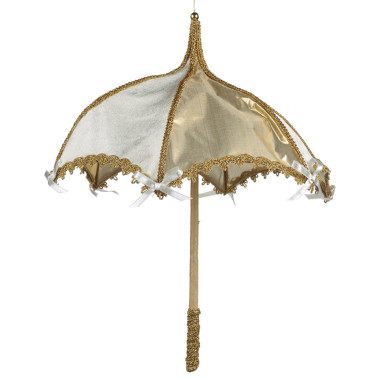 WHITE & GOLD UMBRELLA