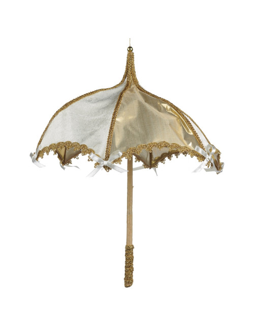 WHITE & GOLD UMBRELLA