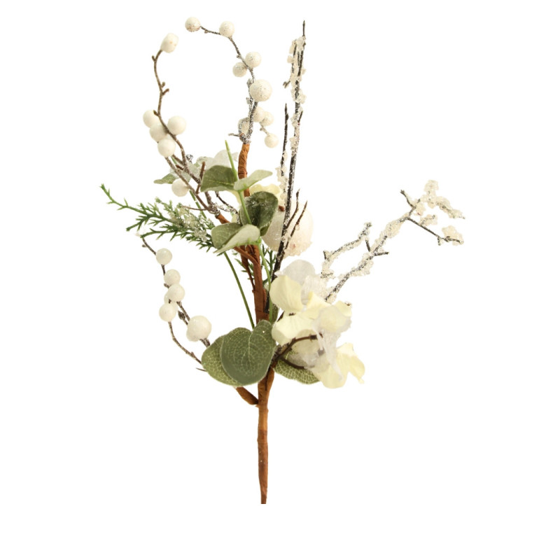 BRANCH WITH WHITE BALLS