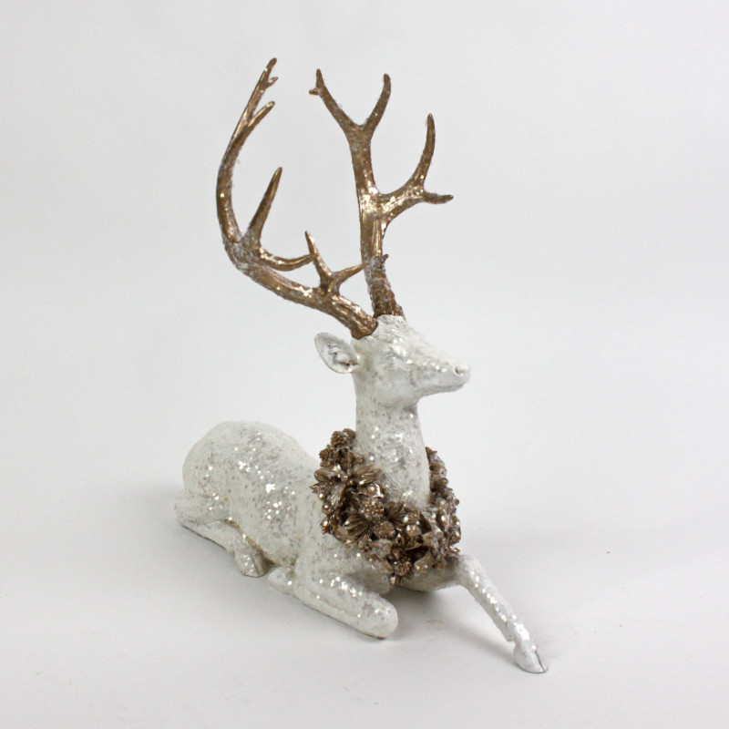 DEER WITH WINTER WREATH