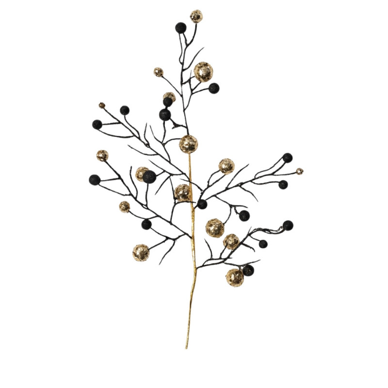 BRANCH WITH SILVER/BLACK BALLS