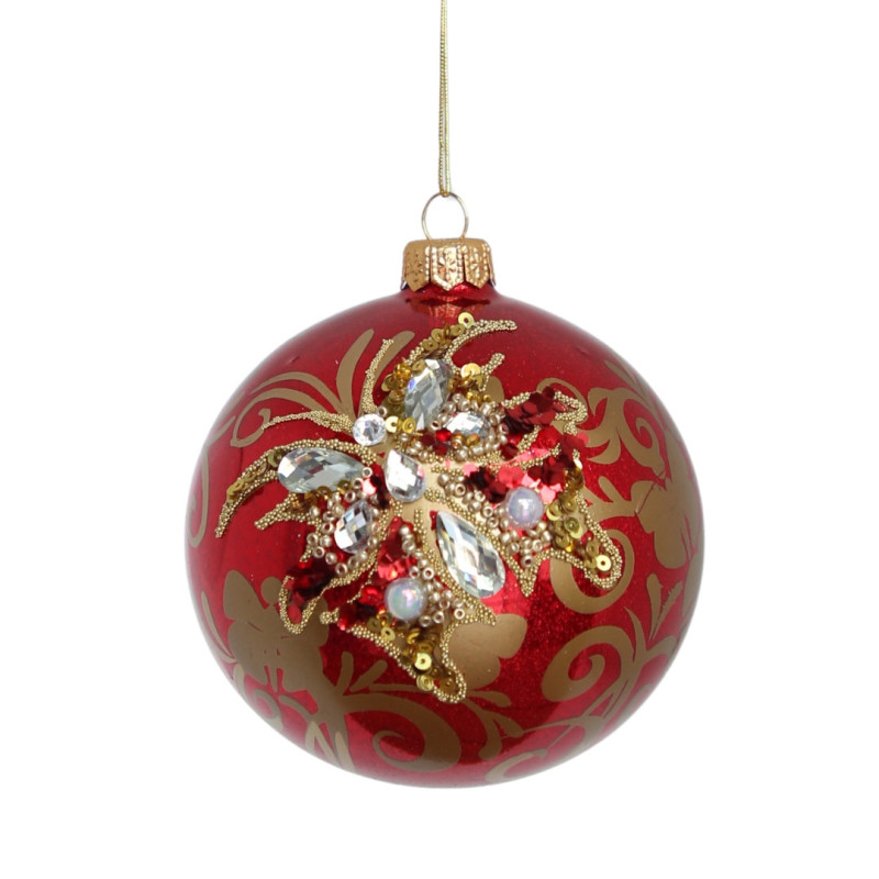 RED & GOLD BUTTERFLY ORNAMENT