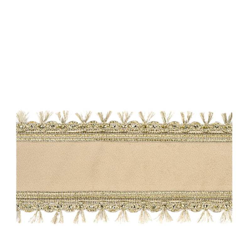 BEIGE RIBBON WITH GOLD LINE