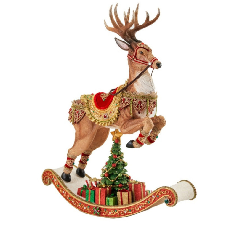 BROWN DEER WITH SLED