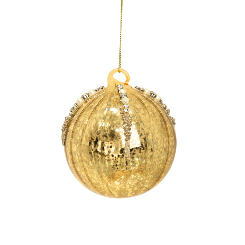 GOLD BALL WITH BEADS