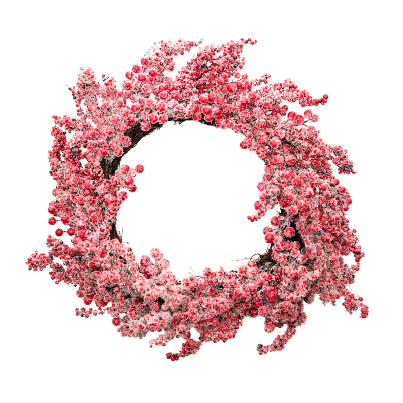 FROSTED RED BERRY WREATH