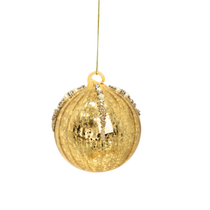 GOLD BALL WITH BEADS S