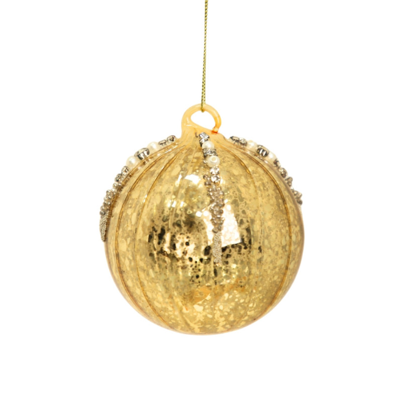 GOLD BALL WITH BEADS M