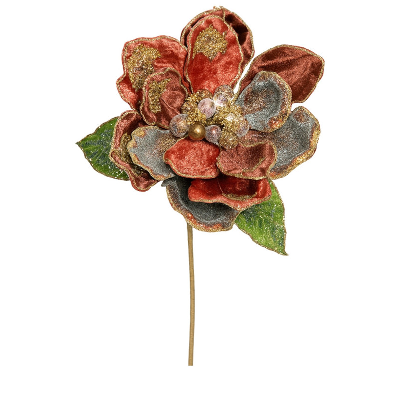 MAGNOLIA FLOWER BROWN XL