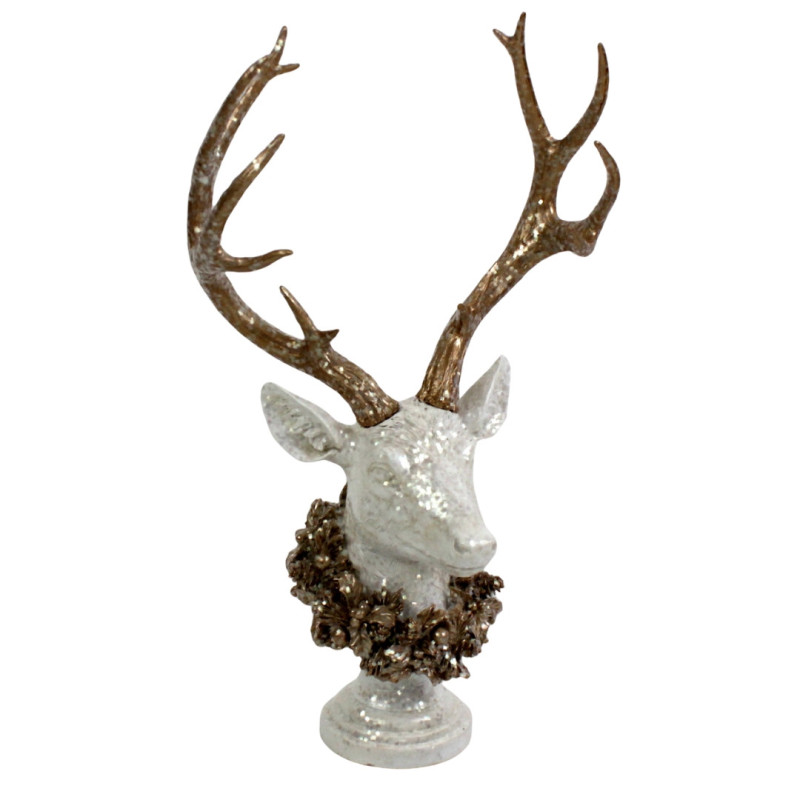 WHITE DEER BUST