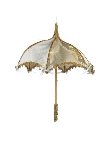 WHITE & GOLD UMBRELLA