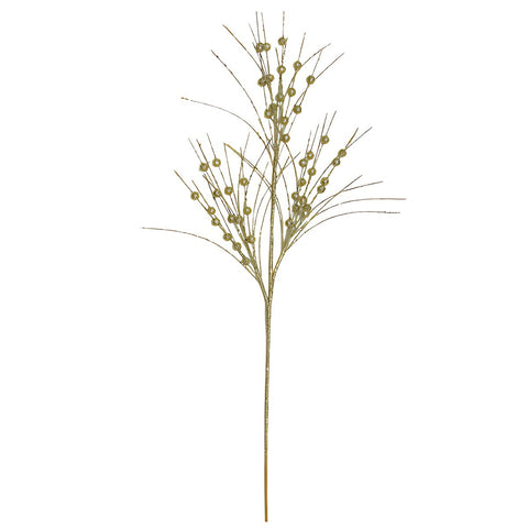 BERRIEDS BRANCHES WITH WHITE/GOLD/CHAMPANGE THREADS