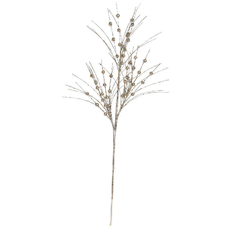 BERRIEDS BRANCHES WITH WHITE/GOLD/CHAMPANGE THREADS