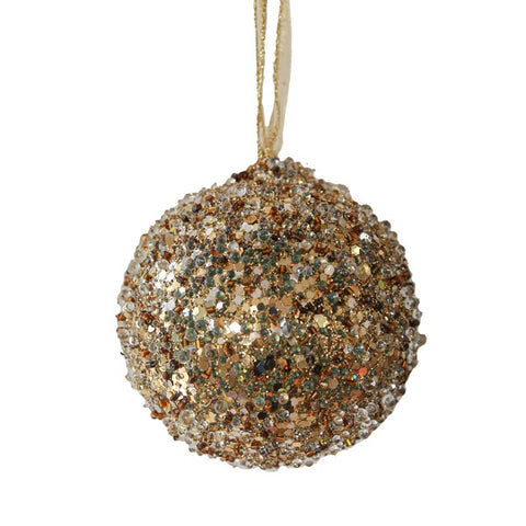 Red ball with stones 10 cm