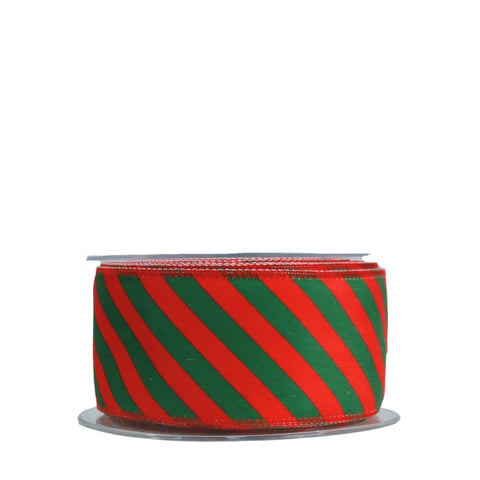 RED-GREEN STRIPED RIBBON