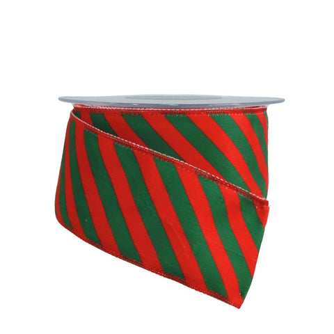 RED-GREEN STRIPED RIBBON
