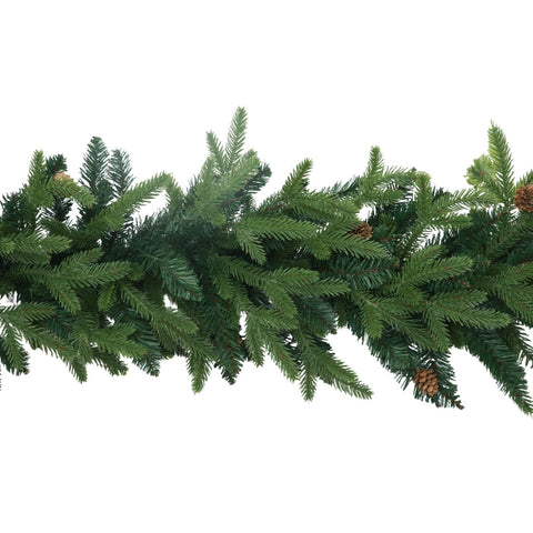 GREEN GARLAND WITH PINE BALLS