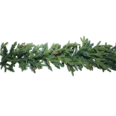 GREEN GARLAND WITH PINE BALLS
