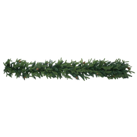 GREEN GARLAND WITH PINE BALLS
