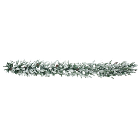 SNOW GARLANDS AND PINE BALLS