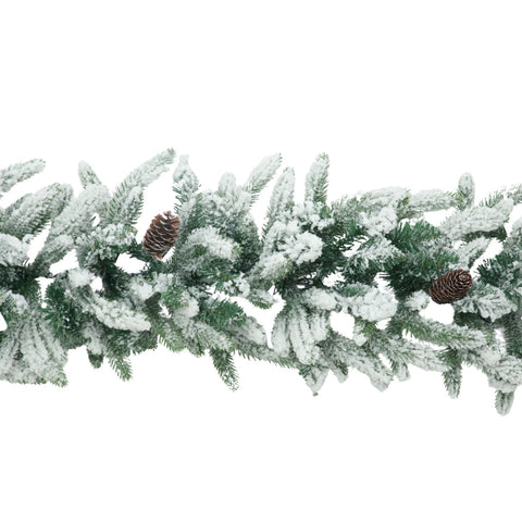 SNOW GARLANDS AND PINE BALLS