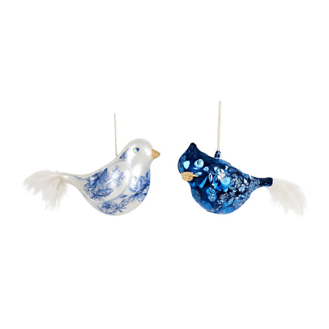 BLUE/WHITE BIRD DECORATION