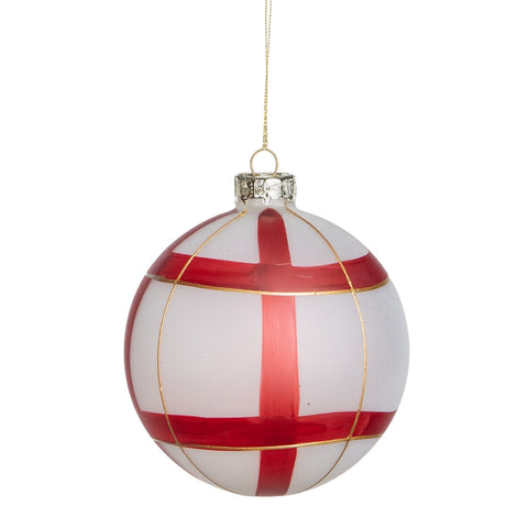 GLASS TOP WITH RED LINES M